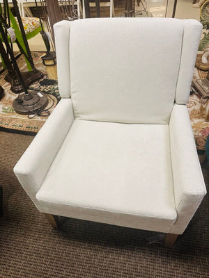 Colamy White Upholstered Accent Chair