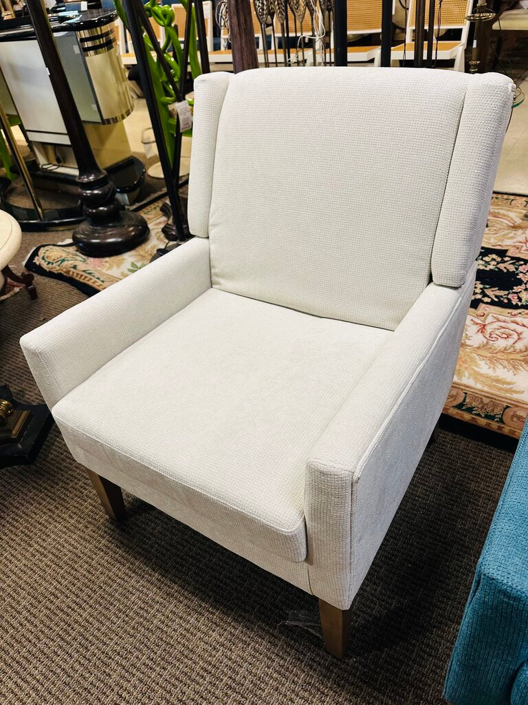 Colamy White Upholstered Accent Chair