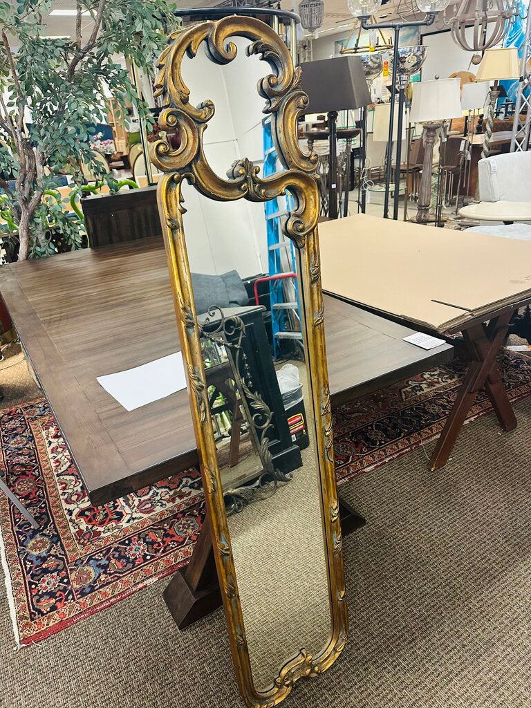Narrow Tall Ornate Mirror 13.5 x 63
