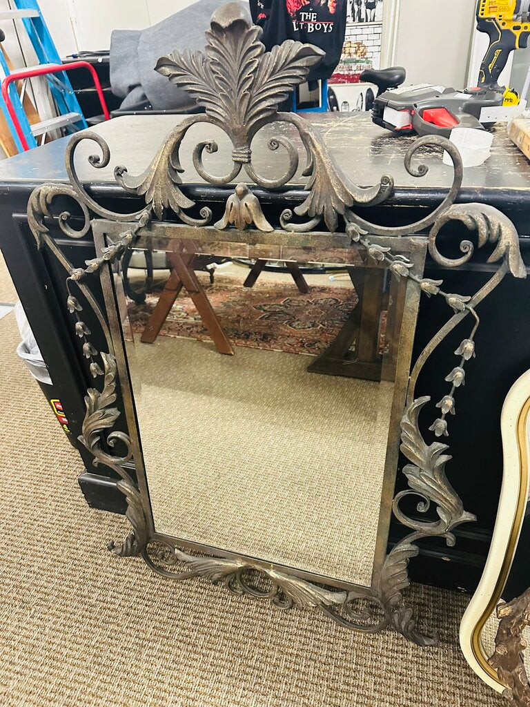 Uttermost Corliss Beveled Mirror With Ornate Metal Frame30x45