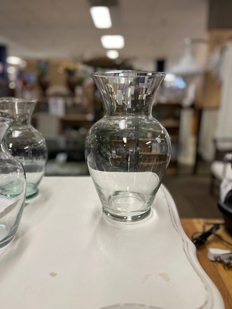 Large Clear Vase 10 1/2 Inch