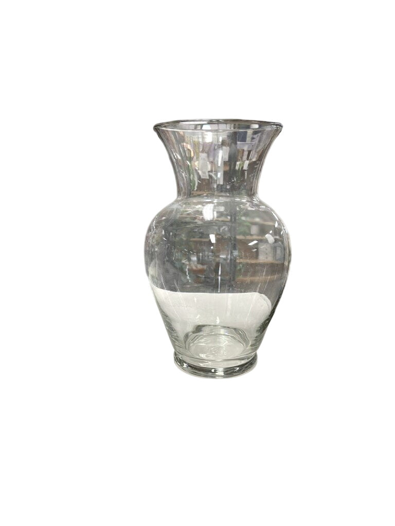 Large Vase Clear Glass 10.5 Inch Centerpiece