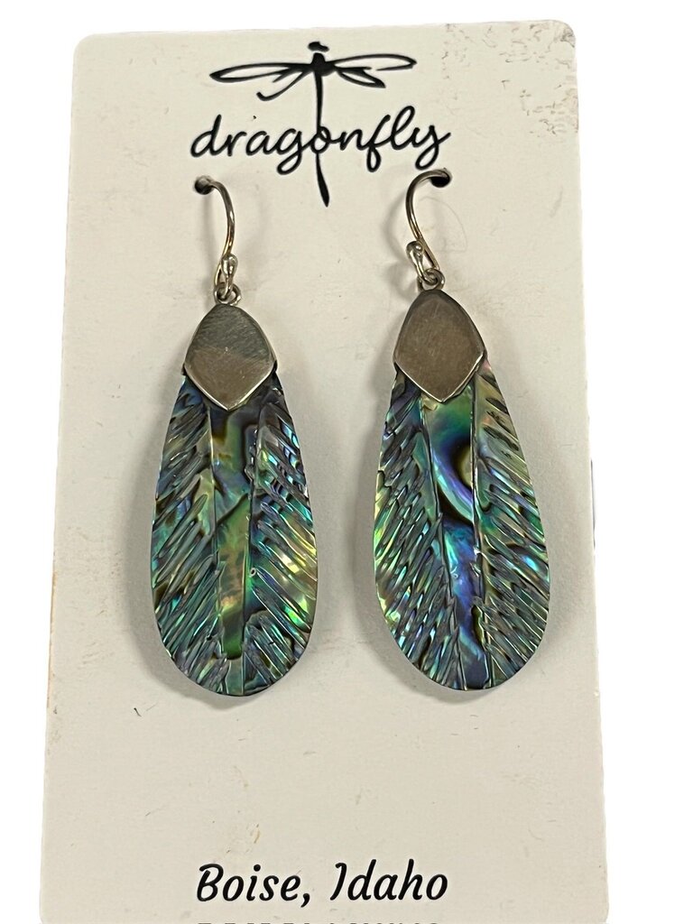 Etched Shell Earrings By Dragonfly Boise Idaho