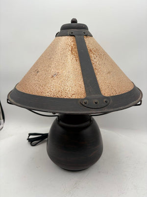 Mica Lamp Co. Style Bronze Bean Pot Table Lamp
