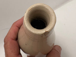 Late 19th C. White Glaze Buchan Portobello Edinburgh Stoneware Ale Bottle 12oz.