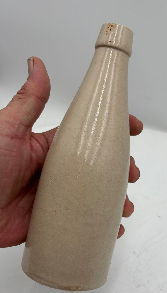 Late 19th C. White Glaze Buchan Portobello Edinburgh Stoneware Ale Bottle 12oz.