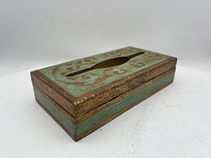 Italian Florentine Style Wooden Gilt & Carved Lidded Tissue Dispenser