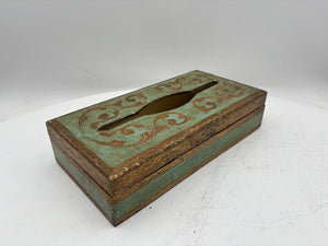 Italian Florentine Style Wooden Gilt & Carved Lidded Tissue Dispenser