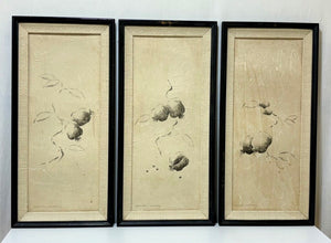 Japanese Style Original Prints A Compliment of Vessels Triptych On Handmade Fiber Paper Signed (3Pcs)