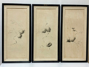 Japanese Style Original Prints A Compliment of Vessels Triptych On Handmade Fiber Paper Signed (3Pcs)