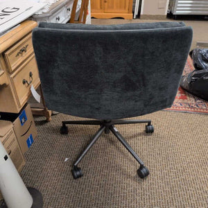 Dark Grey Armless Chenille Desk Chair