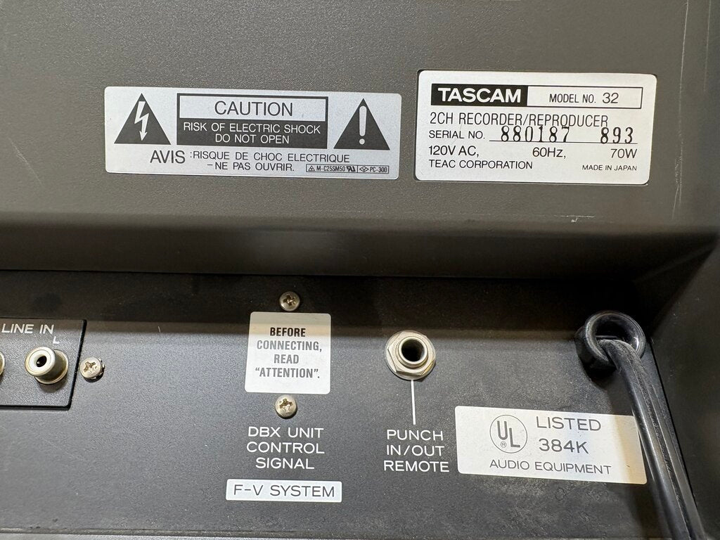 Tascam 32 Stereo 2 Track Reel to Reel w/ 2 Reels