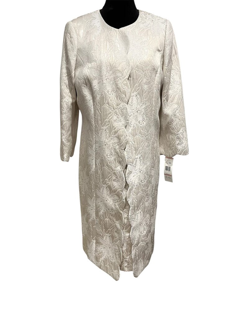 Albert Nipon Gold & Off White Dress & Coat 10