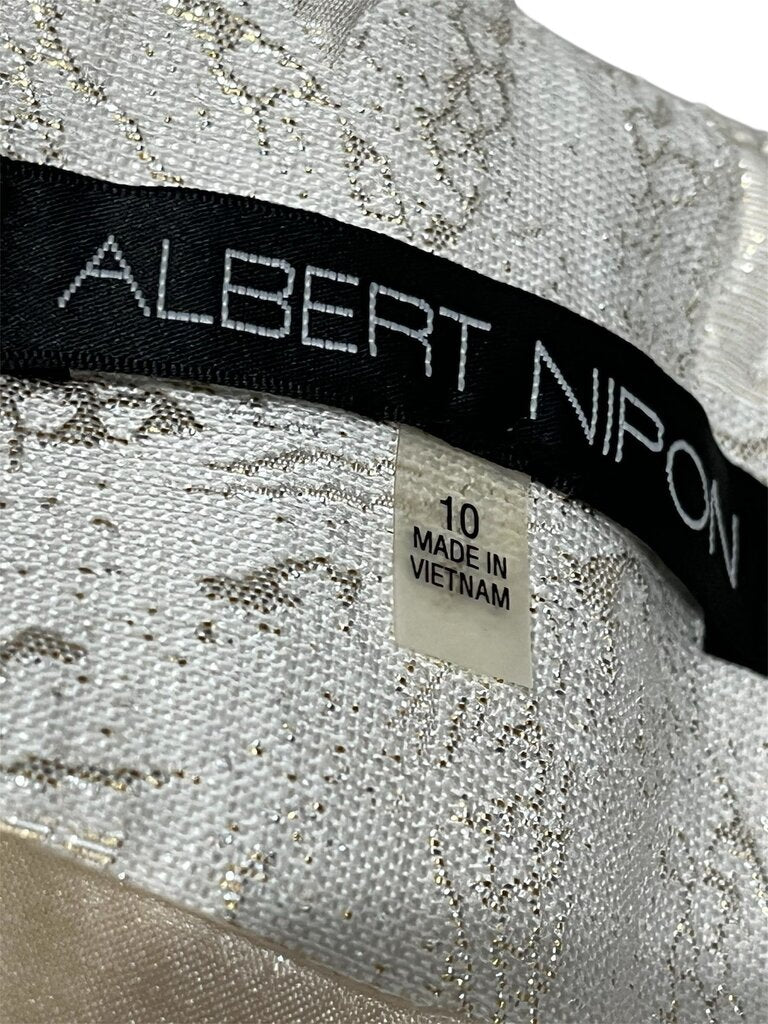 Albert Nipon Gold & Off White Dress & Coat 10