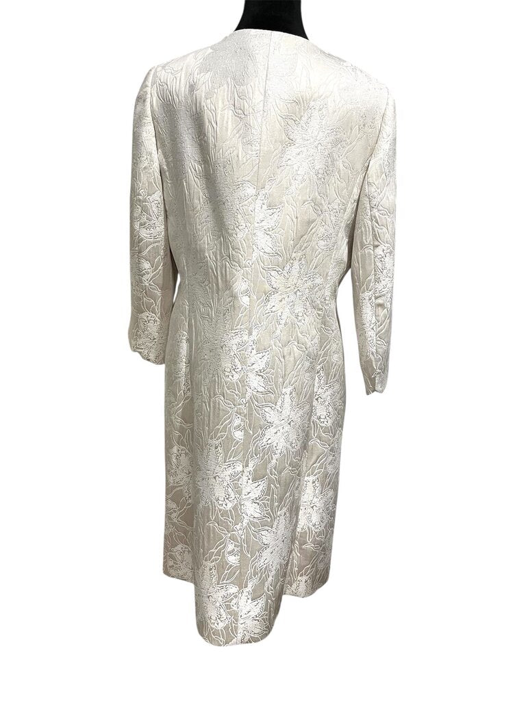 Albert Nipon Gold & Off White Dress & Coat 10