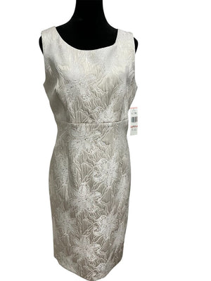 Albert Nipon Gold & Off White Dress & Coat 10