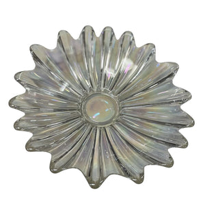 Federal Glass Celestial Iridescent Starburst Dish 11in