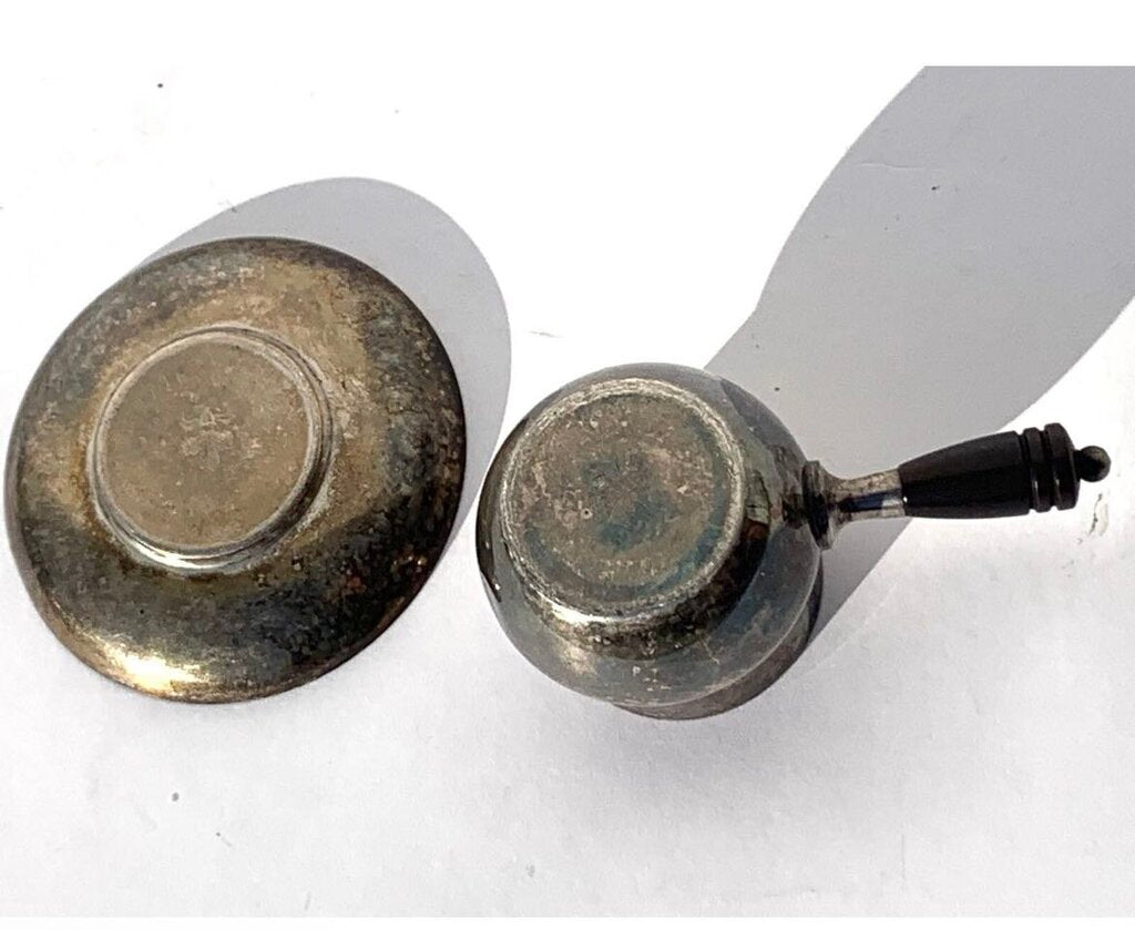 Antique Salt Cellar Bakelite Handle & Underplate