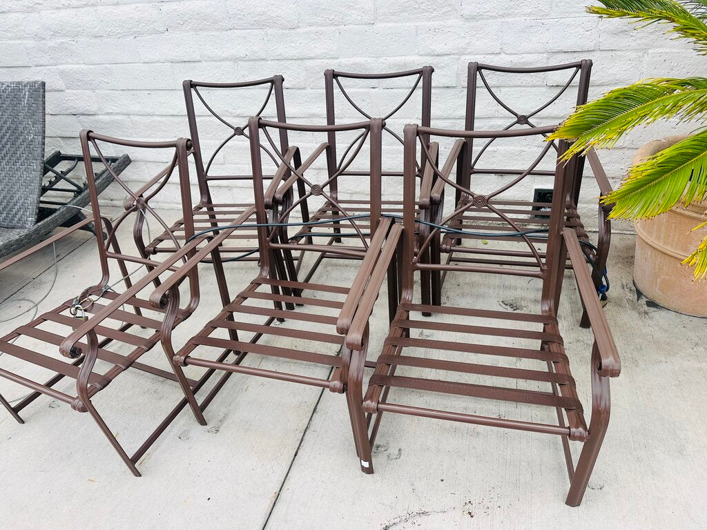 Brown Jordan Patio Chairs With Cushions (set of 6)
