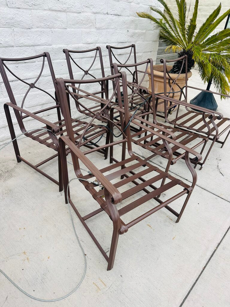 Brown Jordan Patio Chairs With Cushions (set of 6)