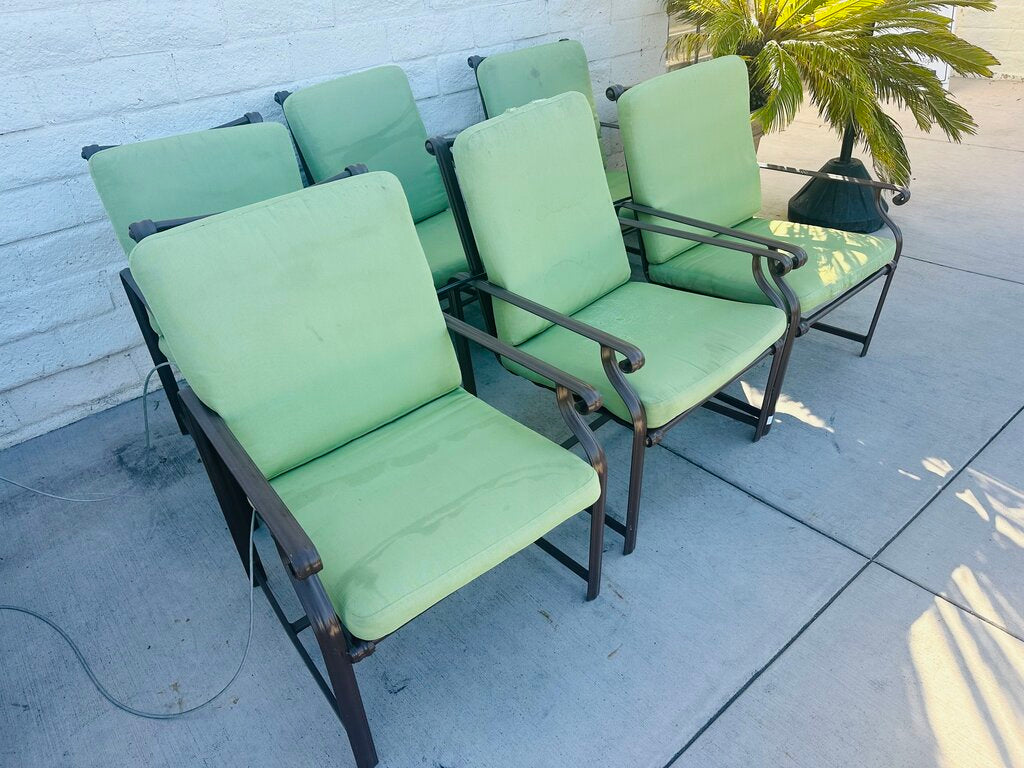 Brown Jordan Patio Chairs With Cushions (set of 6)