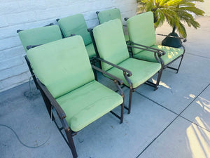 Brown Jordan Patio Chairs With Cushions (set of 6)