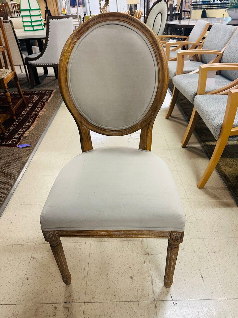 Gray Tiger Print Coin Back Dining Chairs (Set of 6)