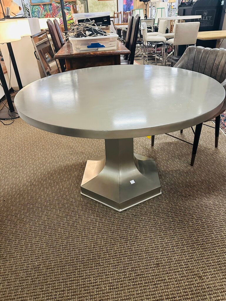 Restoration Hardware 48” Round Belgian Metal Dining Table