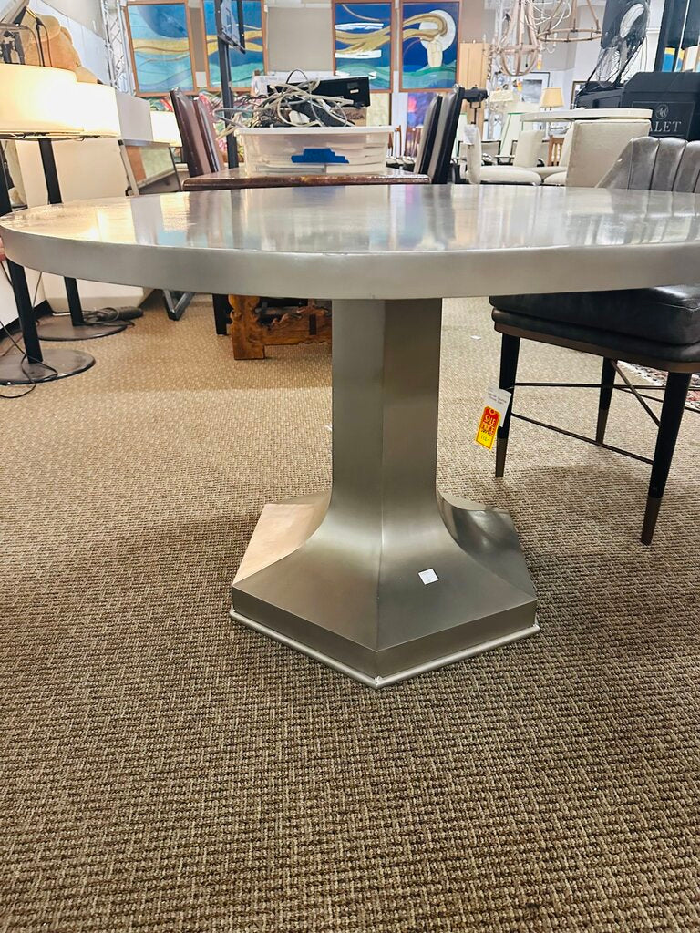 Restoration Hardware 48” Round Belgian Metal Dining Table