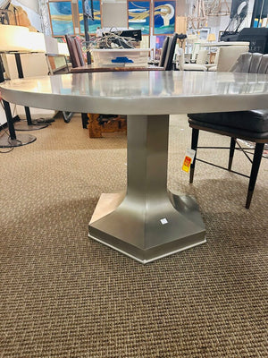 Restoration Hardware 48” Round Belgian Metal Dining Table