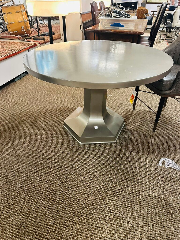 Restoration Hardware 48” Round Belgian Metal Dining Table