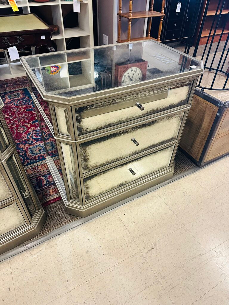 Restoration Hardware 1930s Mirrored Nightstands (pair) 31x20x30