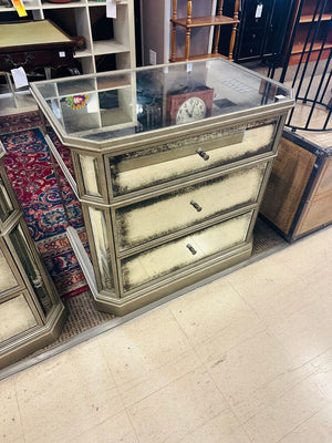 Restoration Hardware 1930s Mirrored Nightstands (pair) 31x20x30