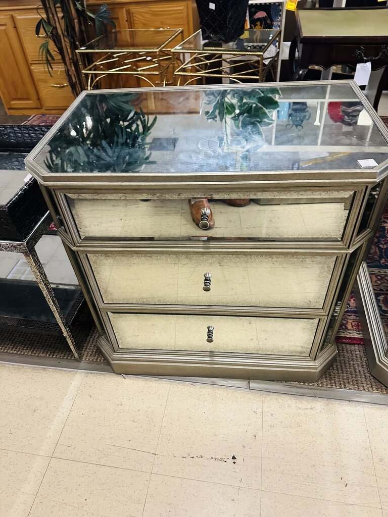 Restoration Hardware 1930s Mirrored Nightstands (pair) 31x20x30