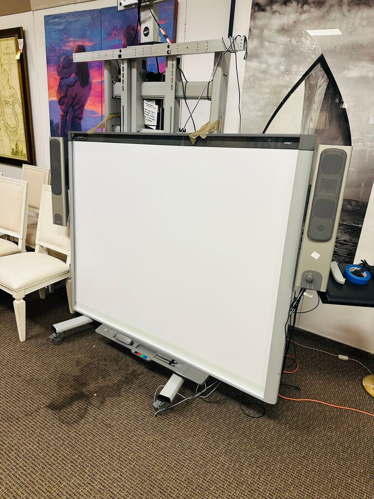 Multi-Touch SBX880 77" Interactive Smart Board (Smart Technologies) with Lenovo Laptop + Epson HDMI Powerlite 470 short throw projector. by Miss Daisy's Consignment & Auction House