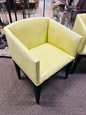 Modern Italian Barrel Back Club Chairs (pair)
