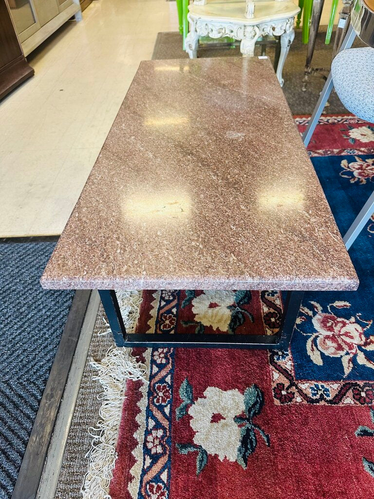 Rose Marble Top Coffee Table 19x45x15