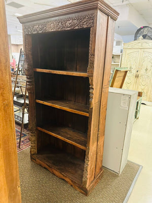 Indonesian Carved Bookcase 40x16x78