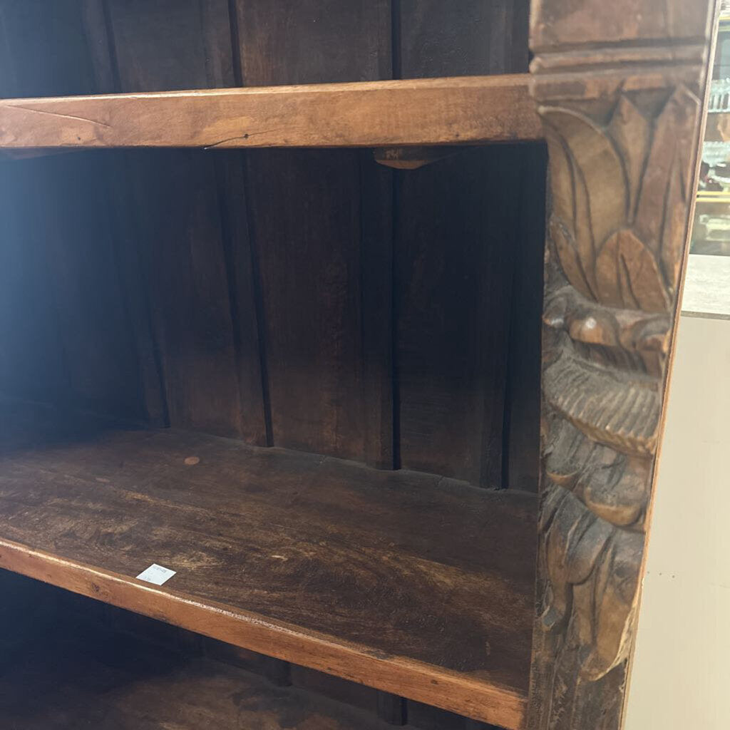 Indonesian Carved Bookcase 40x16x78