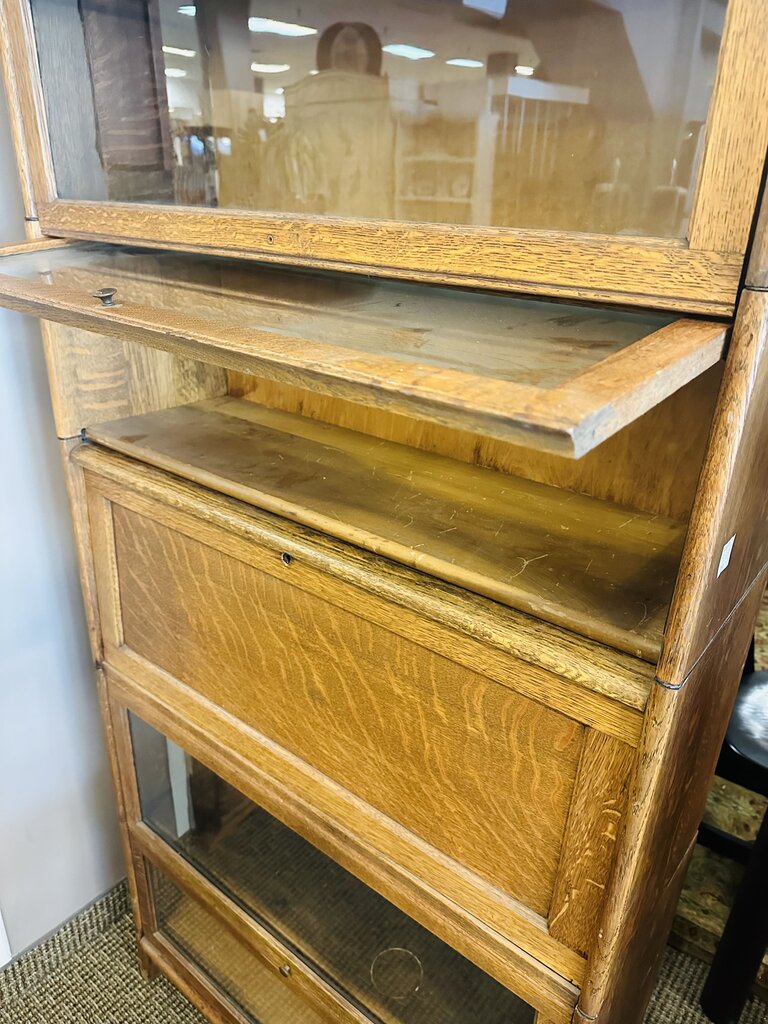 Oak 6 Section Lawyer Bookcase 14x36x80