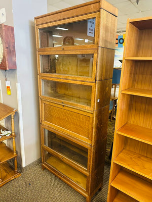 Oak 6 Section Lawyer Bookcase 14x36x80