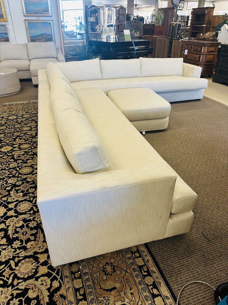 Maiden Home Varick L Shape Sectional Sofa + Ottoman Orig. $11,000 (148x123)