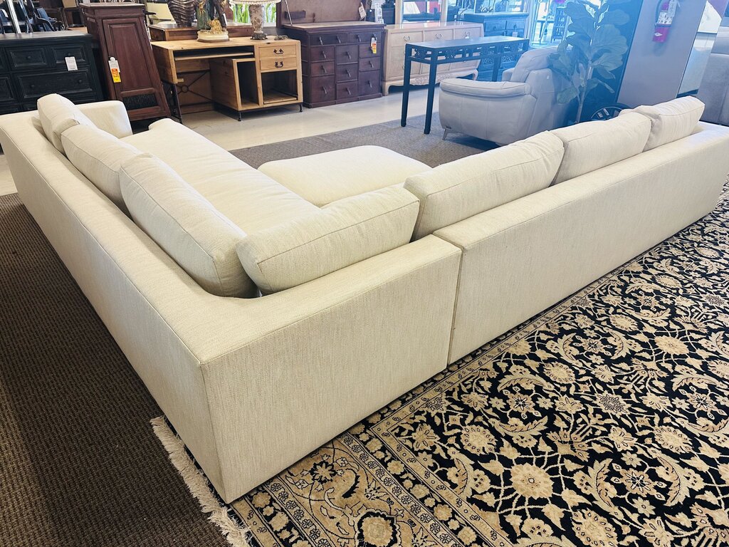 Maiden Home Varick L Shape Sectional Sofa + Ottoman Orig. $11,000 (148x123)