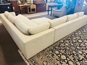 Maiden Home Varick L Shape Sectional Sofa + Ottoman Orig. $11,000 (148x123)