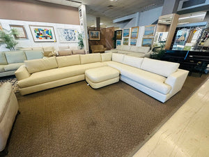Maiden Home Varick L Shape Sectional Sofa + Ottoman Orig. $11,000 (148x123)