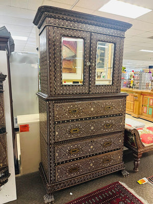 Bone Inlay Armoire 46x21x84