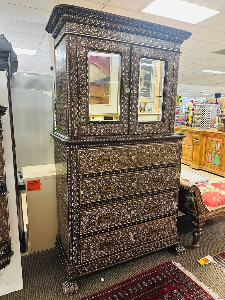 Bone Inlay Armoire 46x21x84