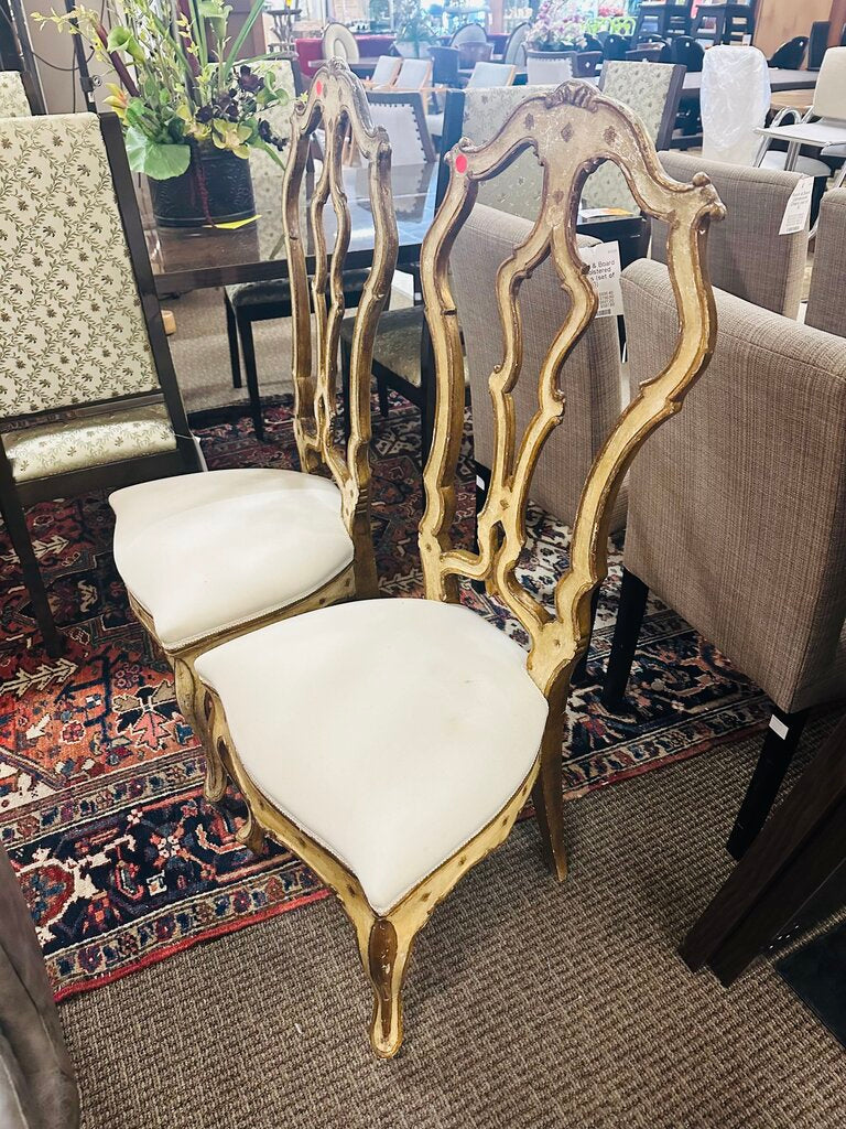 Vintage Italian Rococo Style Chairs (pair)
