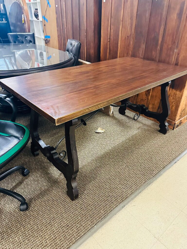 Spanish Dining Table w/ Lyre Legs 31x63x30