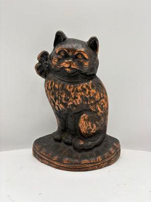 Cast Brass Cat Door Stop 7"